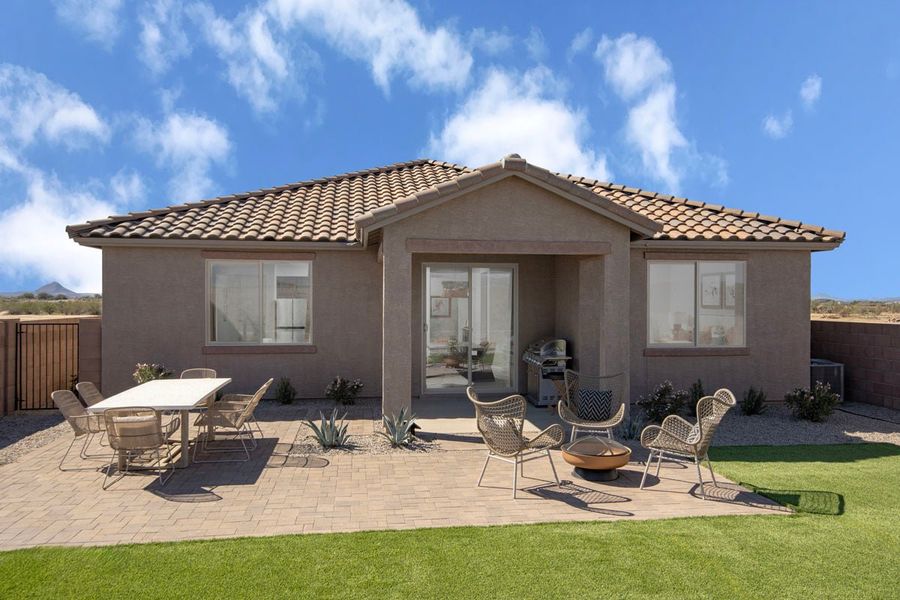 Representative exterior details of a home built from the 2013 Modeled by KB Home in Mandarina Horizon, Marana (Image 3). Representative exterior details of a home built from the 2013 Modeled by KB Home in Mandarina Horizon, Marana (Image 3).