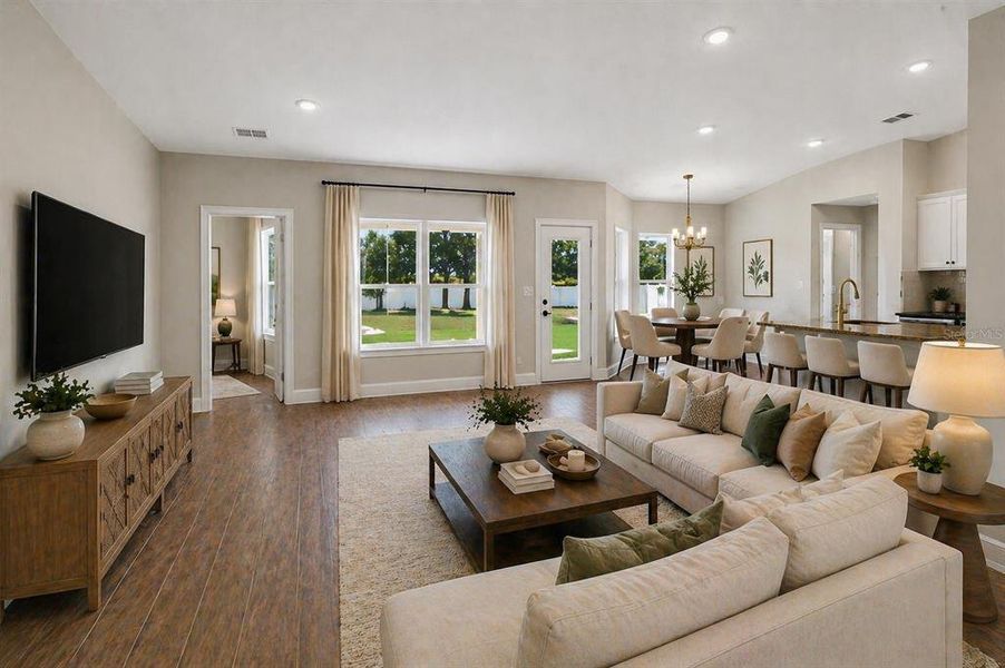 Furnished interior view inside a new home in Hill Country Estates, Dade City (Image 11).