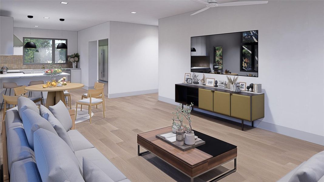 Furnished interior view inside a new home in , Austin (Image 2). Furnished interior view inside a new home in , Austin (Image 2).