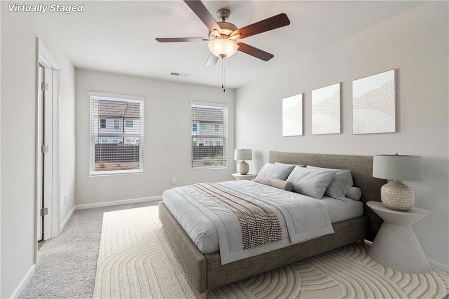 Furnished interior view inside a new home in Cambridge at Towne Center, Hoschton (Image 6).