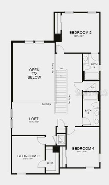 2D floor plan layout of this home in Hillcrest, San Antonio, FL (Image 3).