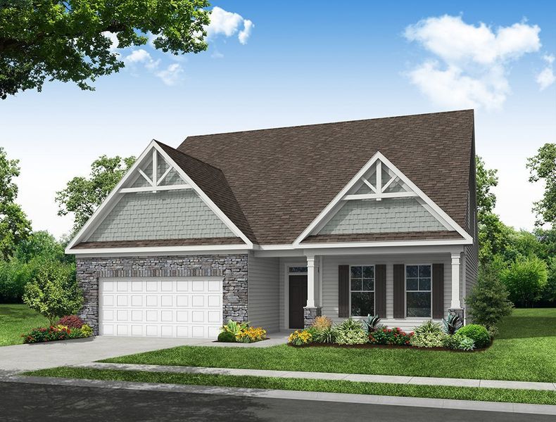 Representative exterior photo of a completed home built from the Cooper by Eastwood Homes in Arbordale Reserve, Blythewood, SC (Image 5).