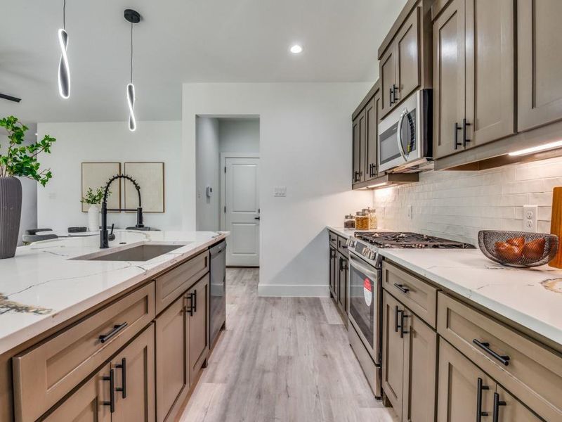 Furnished interior view inside a new home in , Dallas (Image 5).
