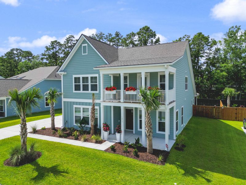Front exterior of a new home in , Johns Island, SC, highlighting curb appeal (Image 27). Front exterior of a new home in , Johns Island, SC, highlighting curb appeal (Image 27).