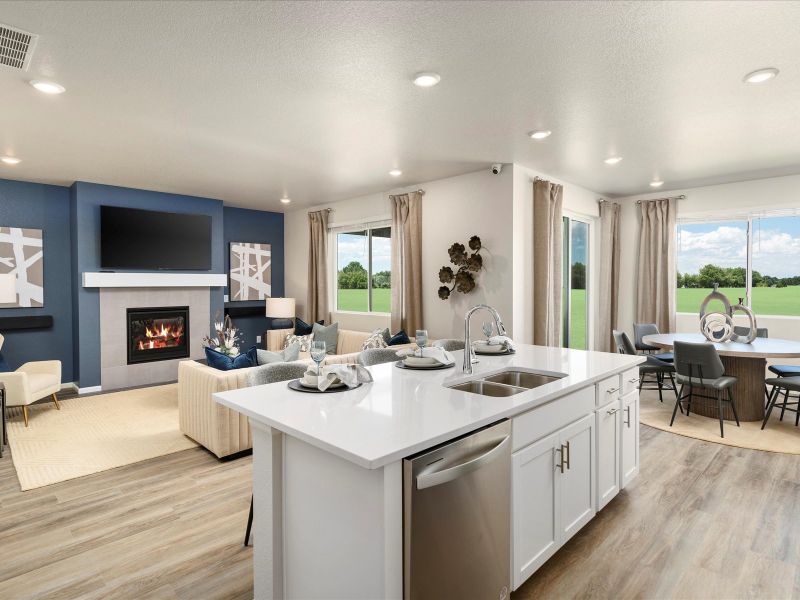 Furnished interior view inside a new home in Poudre Heights: The Alpine Collection, Windsor (Image 6).