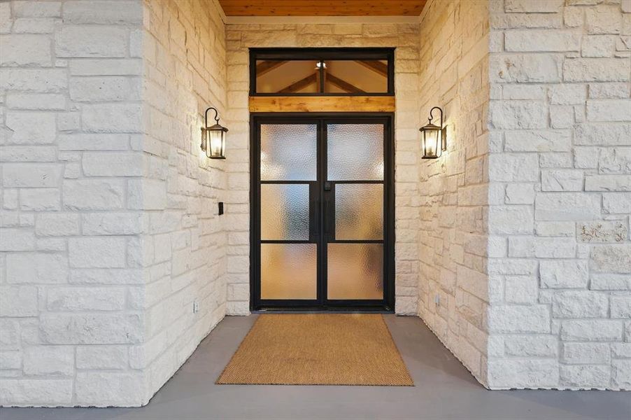 Entrance to property with french doors Entrance to property with french doors