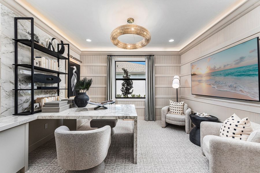 Representative furnished interior of a home built from the Grenada by GL Homes in Valencia Harbor (55+), Fort Myers (Image 8).