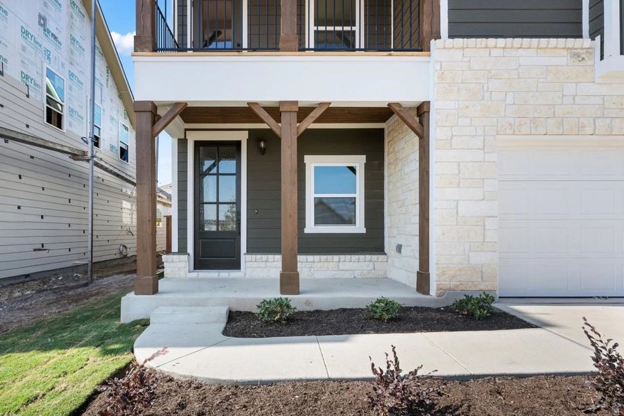 Exterior details and patio area of a home in Patterson Ranch, Georgetown (Image 3).