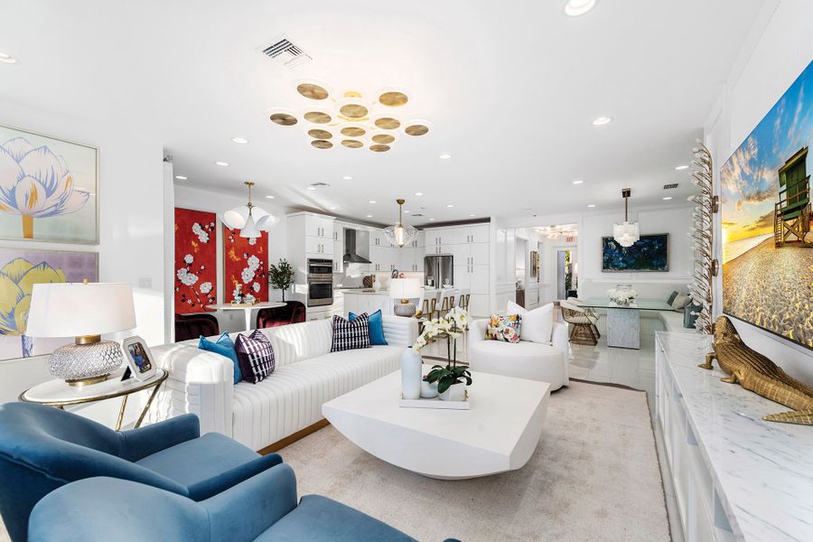 Representative furnished interior of a home built from the Antigua by GL Homes in Valencia Harbor (55+), Fort Myers (Image 8).