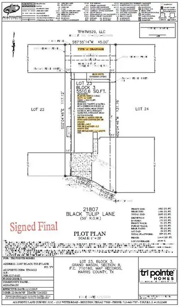 2D floor plan layout of this home in The Cove at Mason Woods, Cypress, TX (Image 3).