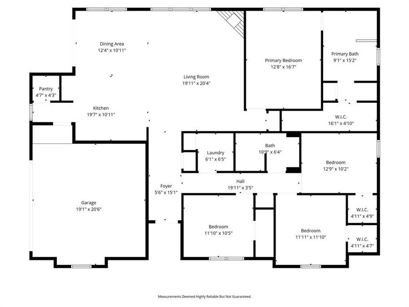 2D floor plan layout of this home in Rocky Top Ranch, Reno, TX (Image 5).
