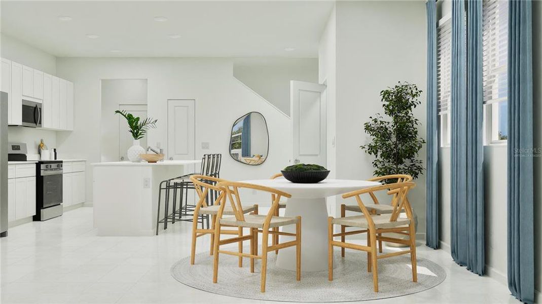 Virtually staged. Dining Virtually staged. Dining