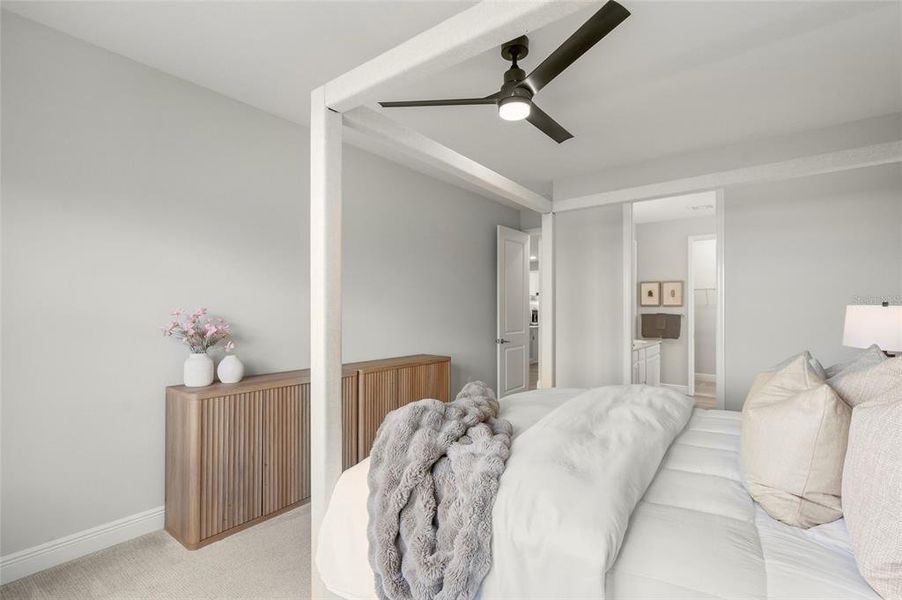 Furnished interior view inside a new home in LakeHouse Cove at Waterside, Sarasota (Image 8). Furnished interior view inside a new home in LakeHouse Cove at Waterside, Sarasota (Image 8).