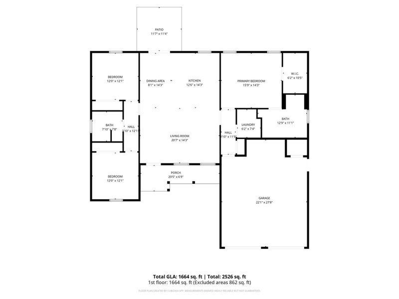 2D floor plan layout of this home in , Lincolnton, NC (Image 5).