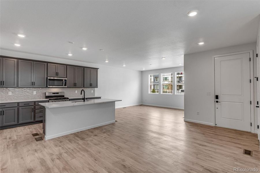 Furnished interior view inside a new home in Sugar Mill Village, Longmont (Image 3). Furnished interior view inside a new home in Sugar Mill Village, Longmont (Image 3).