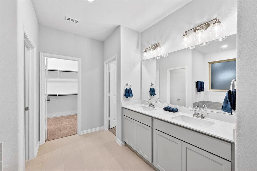 Furnished interior view inside a new home in Lily Creek at Sutton Fields, Aubrey (Image 8).