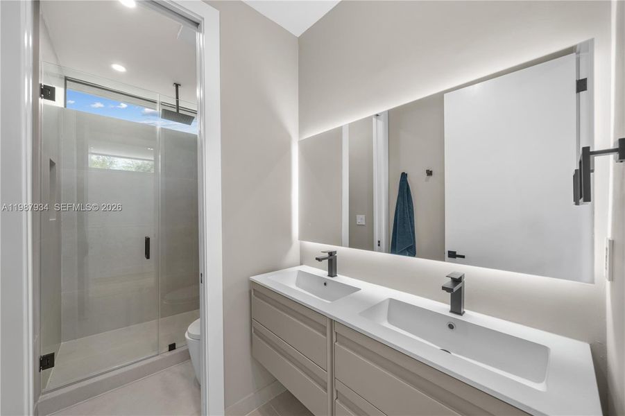 Furnished interior view inside a new home in , Miami (Image 10).