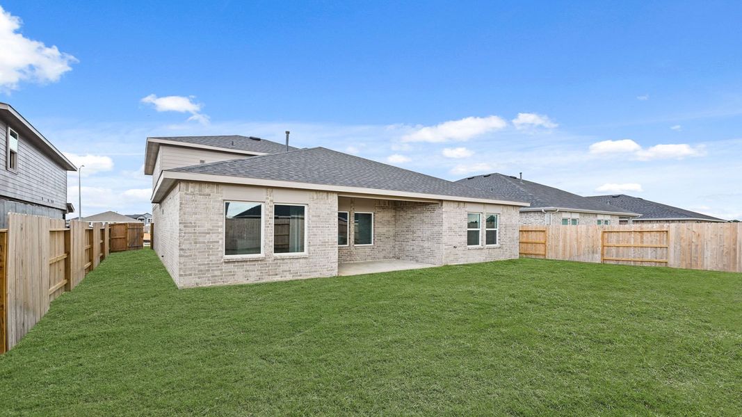 Exterior details and patio area of a home in Cypress Green, Hockley (Image 4).