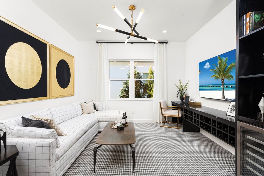 Representative furnished interior of a home built from the Emerald by GL Homes in Valencia Ridge (55+), Wesley Chapel (Image 10).