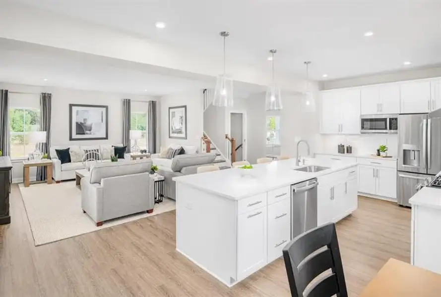 Representative furnished interior of a home built from the Columbia by Ryan Homes in Three Rivers, Murfreesboro (Image 7).