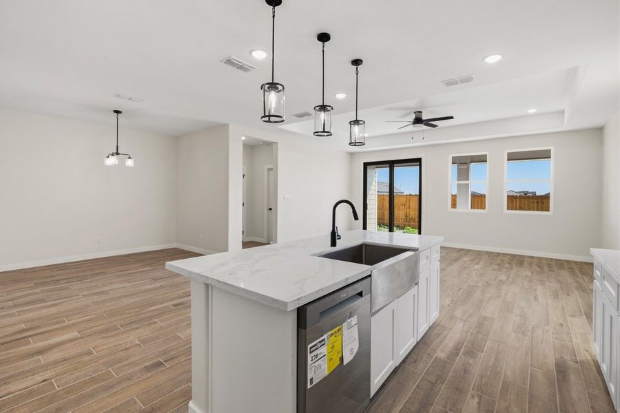 Furnished interior view inside a new home in The Heights at Riverbend II, Brownsville (Image 4).