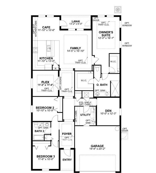 2D floor plan layout of this home in Hawthorne Ranch, Lakeland, FL (Image 3).