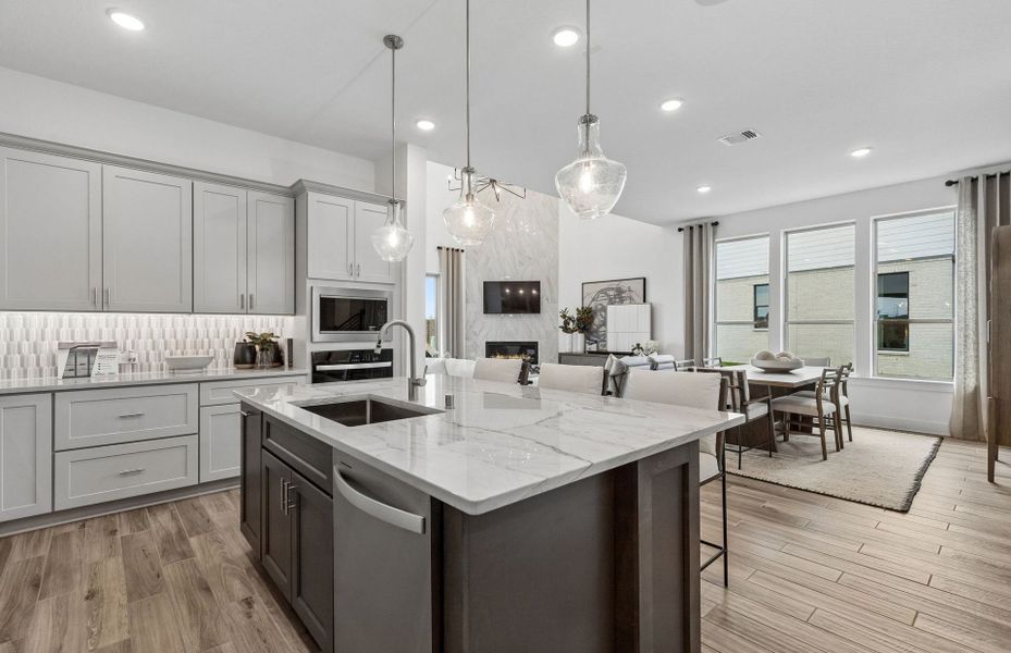 Representative furnished interior of a home built from the Iredell by Pulte Homes in Katy Court, Katy (Image 31).