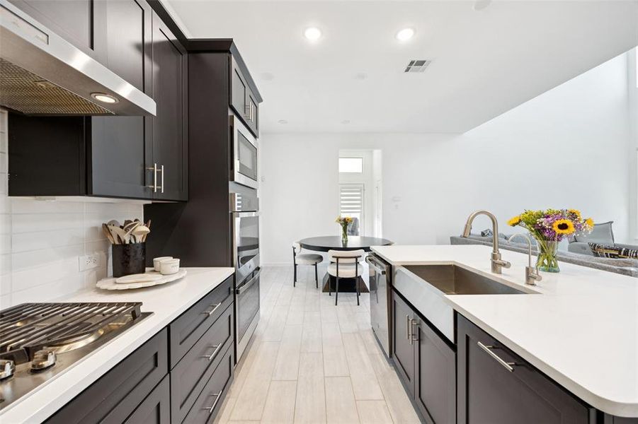 Furnished interior view inside a new home in Villas at the Station, Sachse (Image 12).