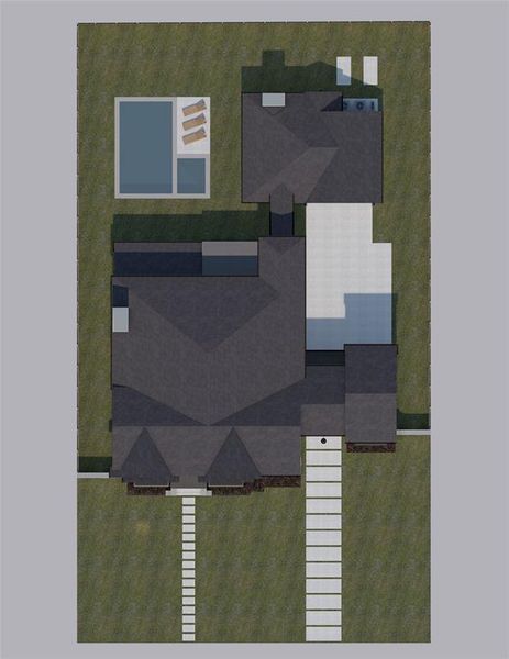 Exterior rendering of this home design in , Piney Point Village, TX (Image 2). Exterior rendering of this home design in , Piney Point Village, TX (Image 2).