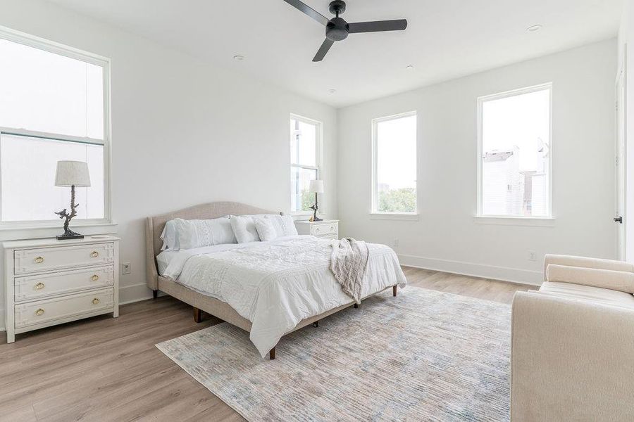 View of Primary Suite -Note the abundance of natural light