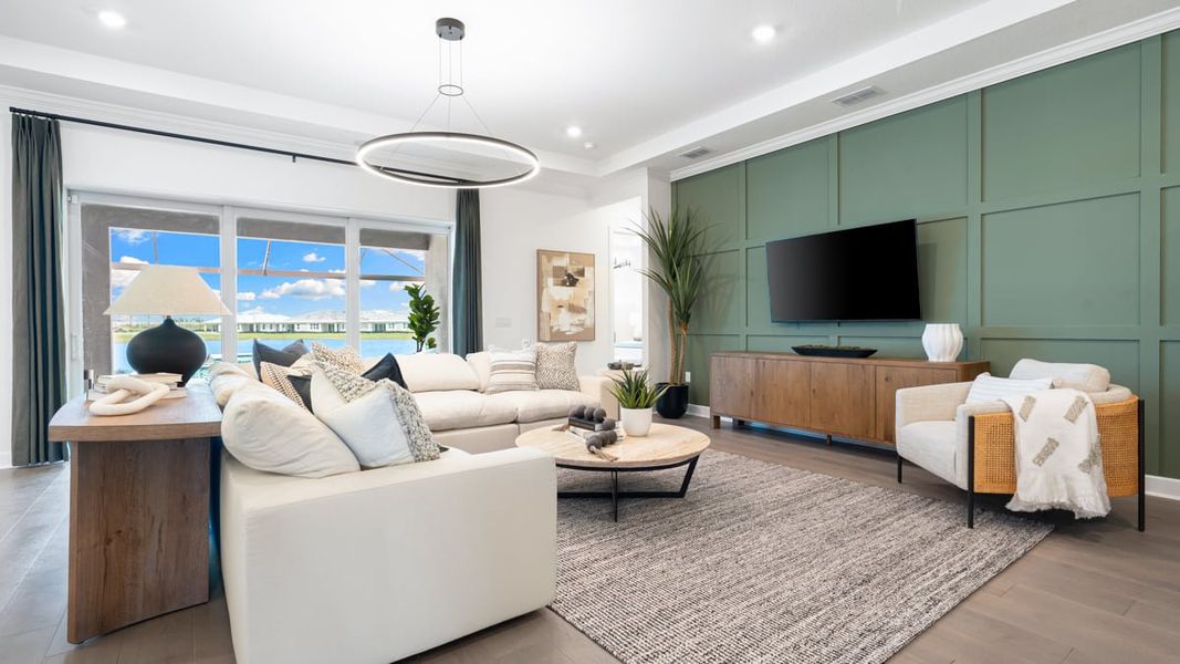 Representative furnished interior of a home built from the Pallazio II by Taylor Morrison in Skye Ranch Community Group Page, Sarasota (Image 5).