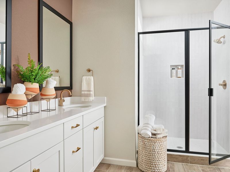 Representative furnished interior of a home built from the 3 by Tri Pointe Homes in Sugar Mill Village, Longmont (Image 24).