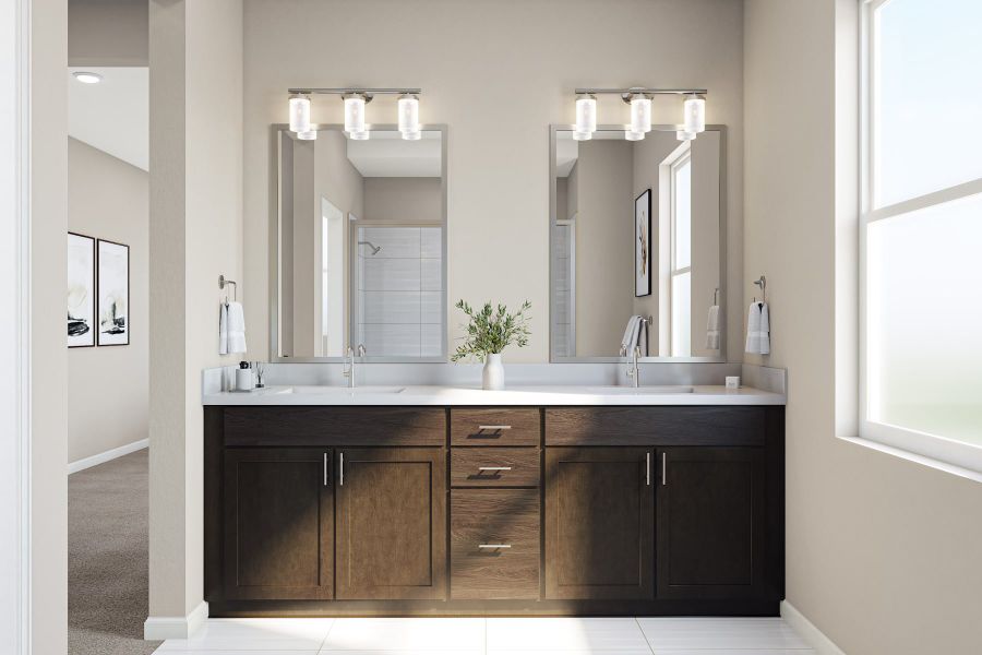 Representative furnished interior of a home built from the 3205 by Tri Pointe Homes in The Aurora Highlands, Aurora (Image 16).