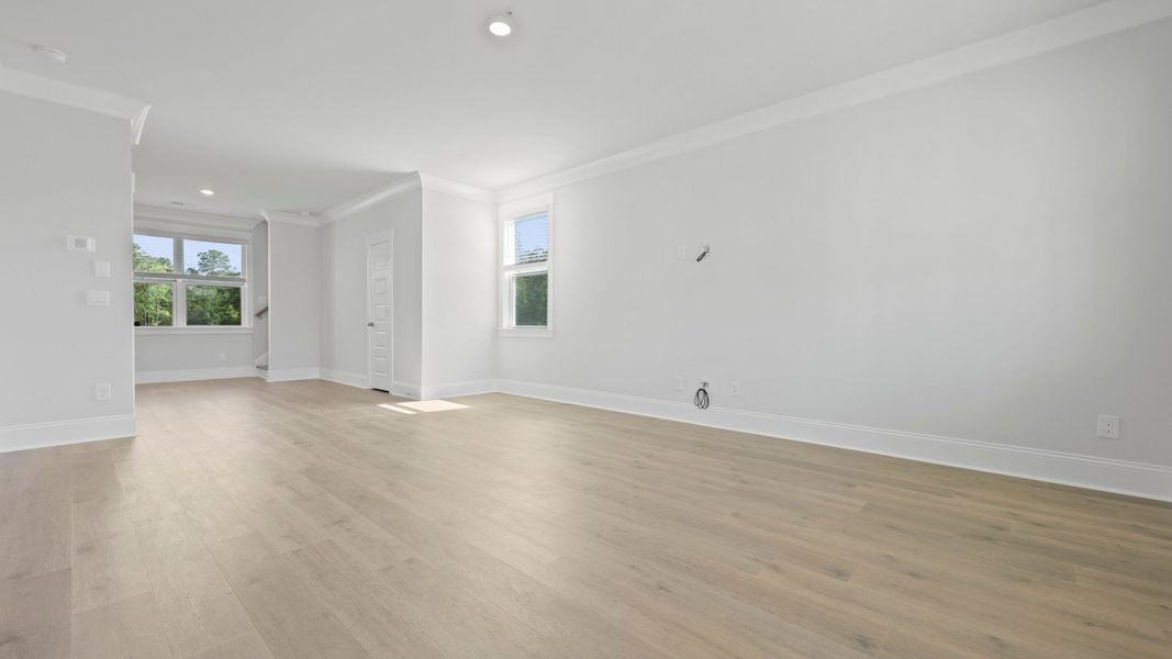 Representative unfurnished interior of a home built from the HARRIS by D.R. Horton in Sheep Island, Summerville (Image 13).