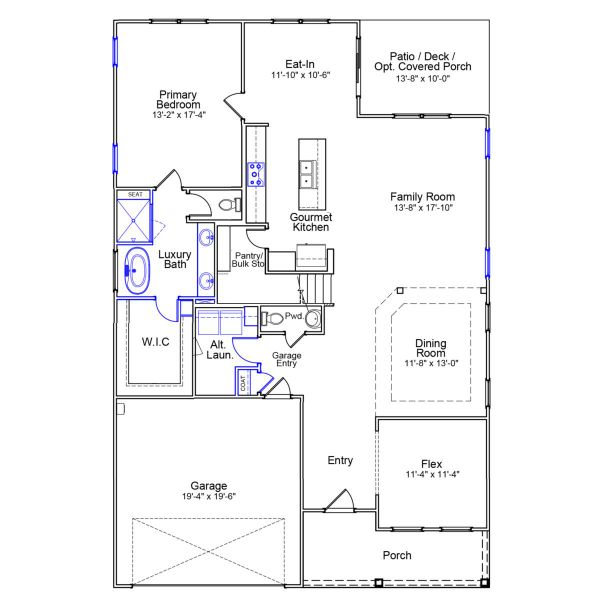 2D floor plan layout of this home in Hendrix Farms, Lexington, SC (Image 2). 2D floor plan layout of this home in Hendrix Farms, Lexington, SC (Image 2).