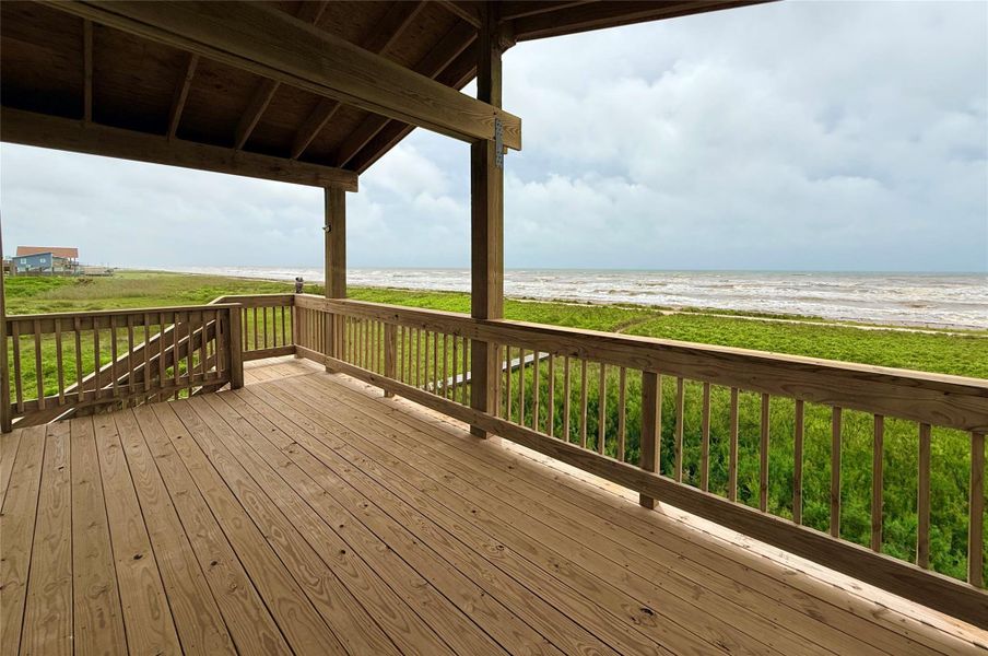 East view from Spacious Beach Side Deck. East view from Spacious Beach Side Deck.