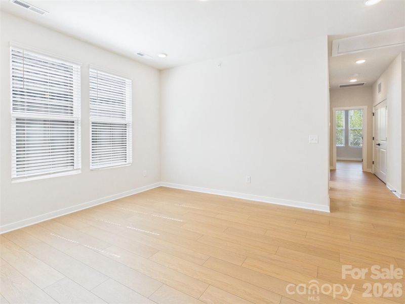 Loft and view of hallway to secondary bedrooms