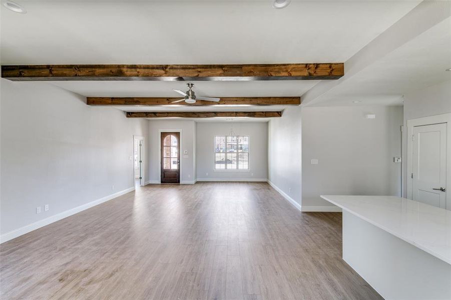 A large living area is perfect for get togethers. A large living area is perfect for get togethers.