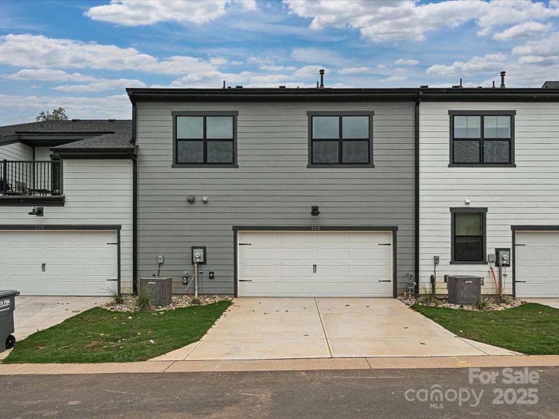 2-bay side by side rear load garage.