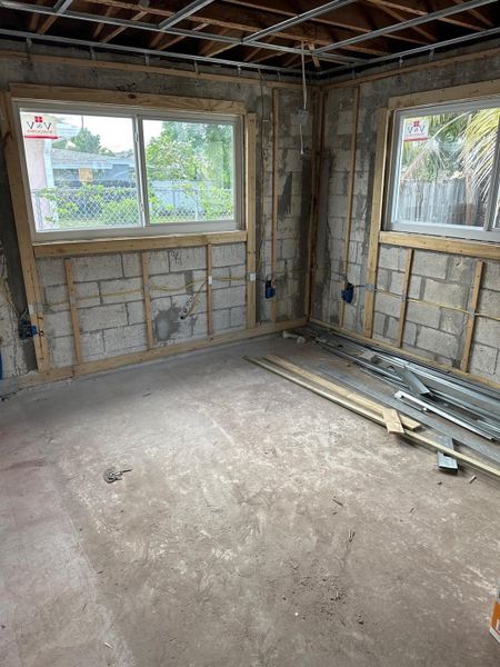 In-progress construction of a new home in , Pompano Beach, FL (Image 12).