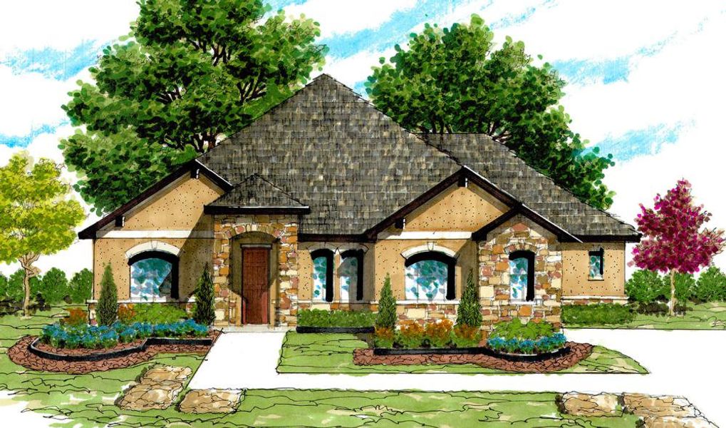 Representative rendering of the exterior for the 2569 by Texas Homes (Image 8).