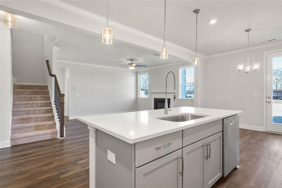 Furnished interior view inside a new home in Wehunt Meadows, Hoschton (Image 49).