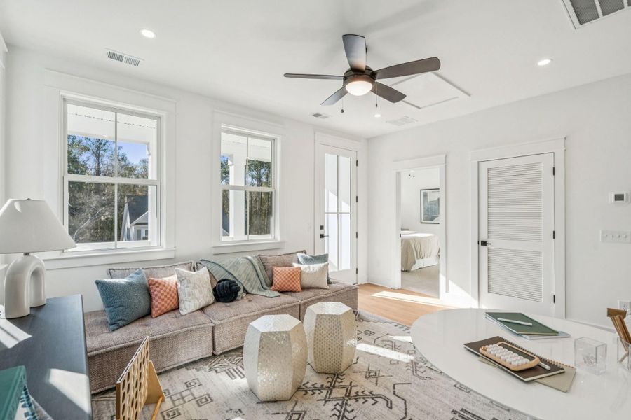 Furnished interior view inside a new home in Miller's Crossing, Johns Island (Image 7).