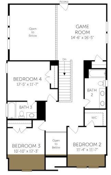 2D floor plan layout of this home in Landmark, Denton, TX (Image 5).
