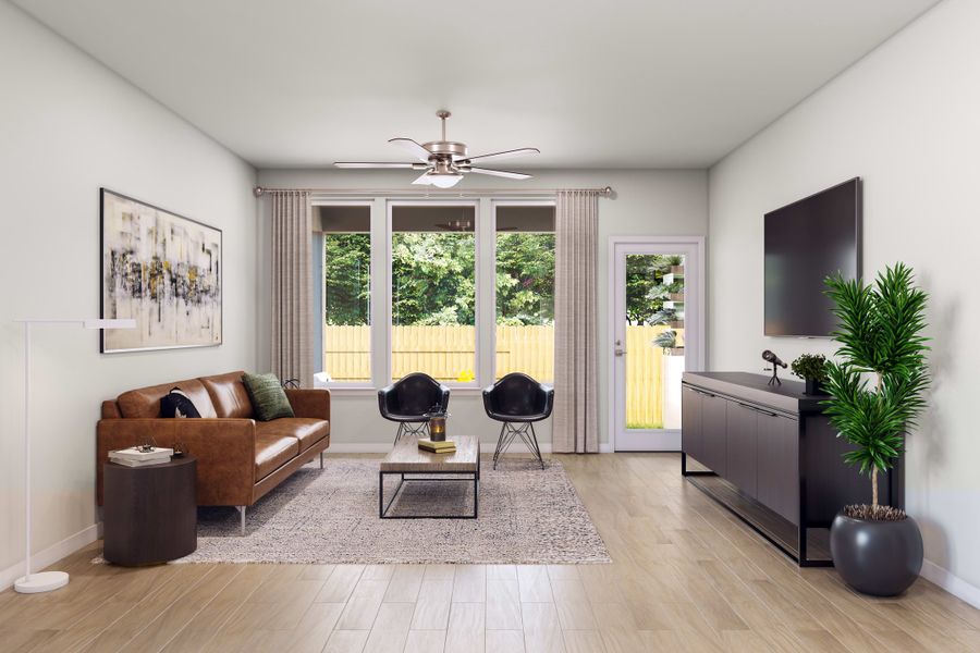Representative furnished interior of a home built from the Fieldstone by Tri Pointe Homes in Lariat, Liberty Hill (Image 5).