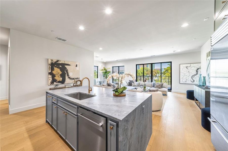 Furnished interior view inside a new home in , Dallas (Image 5).