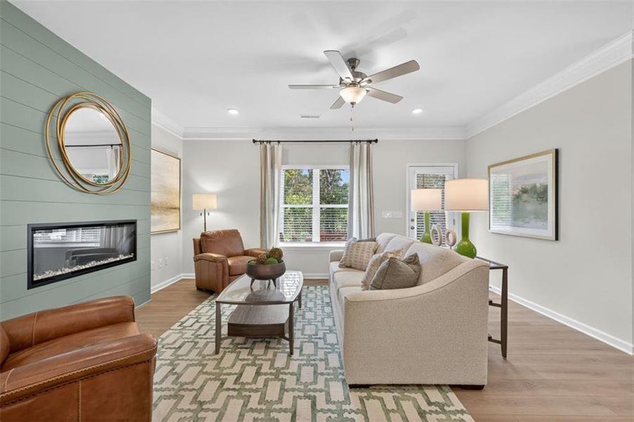 Furnished interior view inside a new home in Townes At The Stiles, Cartersville (Image 33). Furnished interior view inside a new home in Townes At The Stiles, Cartersville (Image 33).