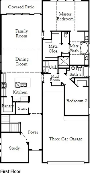 2D floor plan layout of this home in Furst Ranch, Argyle, TX (Image 3). 2D floor plan layout of this home in Furst Ranch, Argyle, TX (Image 3).