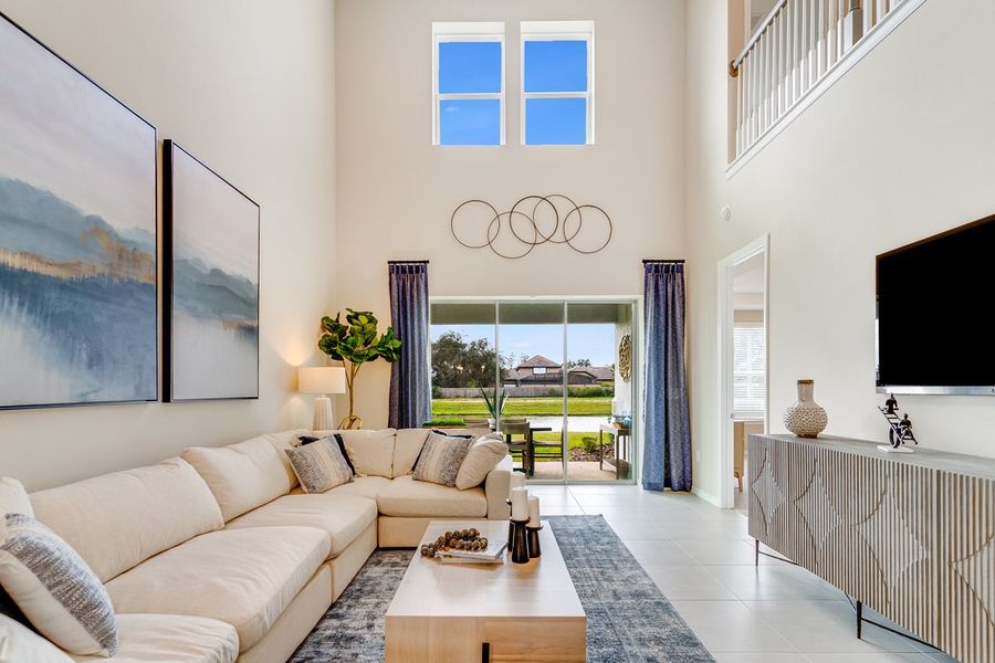 Furnished interior view inside a new home in Center Lake Ranch Community Group Page, St. Cloud (Image 19).