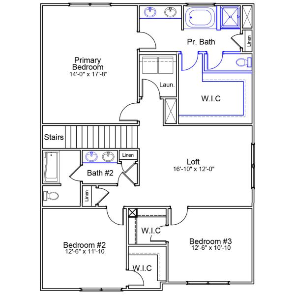 2D floor plan layout of this home in Haynes Park, Columbia, SC (Image 3).